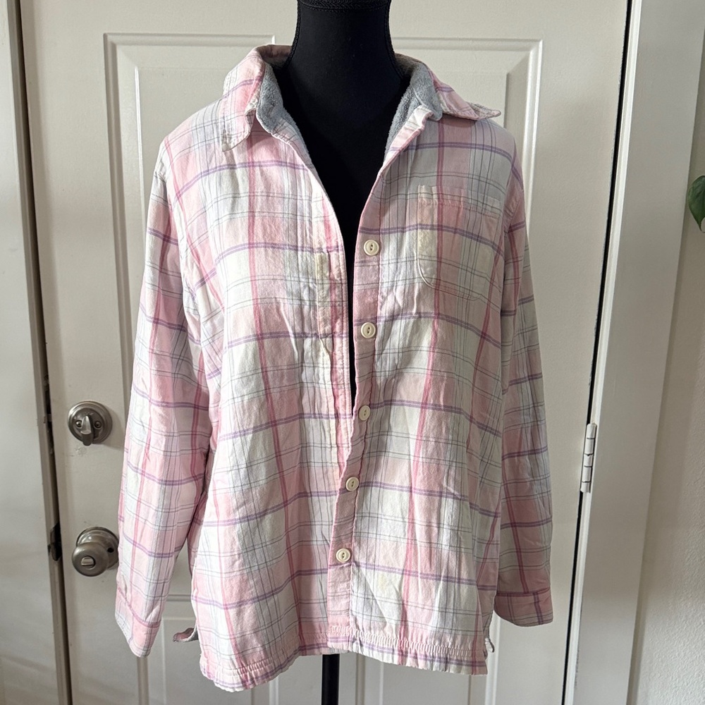 Vintage LL Bean Fleece Lined Button Up Shacket Medium